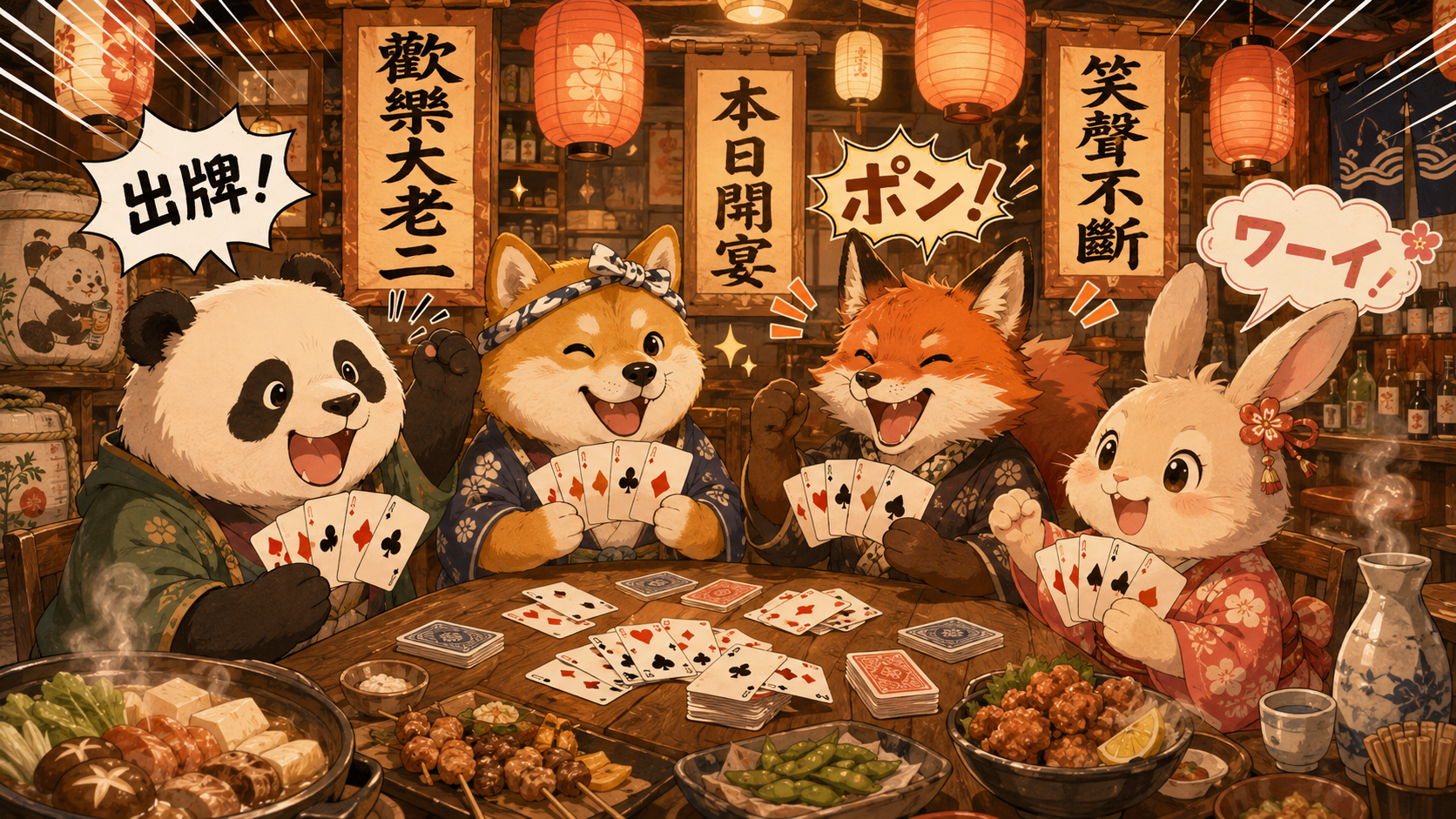 動物大老二 — 動物撲克競技開桌